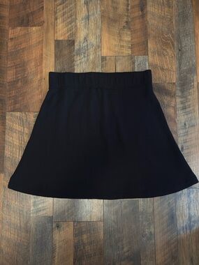 Free People FP Beach Women's Cotton Elastic Waist Black SKIRT Size large L